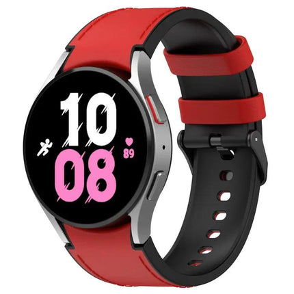 Samsung Galaxy Watch5 Leather Silicone Band 44mm 40mm Black