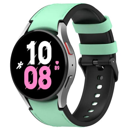 Samsung Galaxy Watch5 Leather Silicone Band 44mm 40mm Black