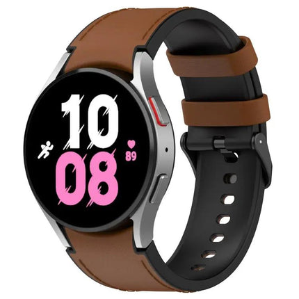 Samsung Galaxy Watch5 Leather Silicone Band 44mm 40mm Black