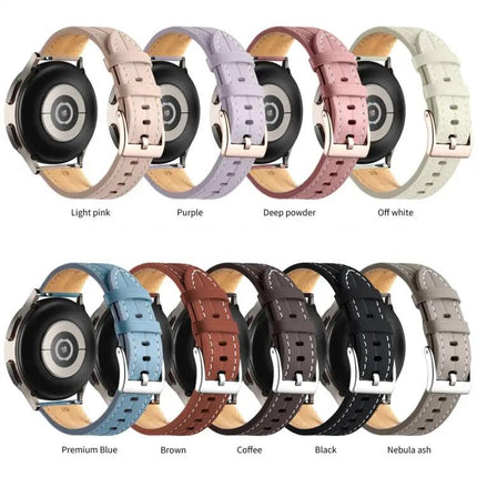 Fluted Leather Watch Strap 20mm 22mm Quick Release
