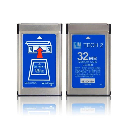 GM Tech Card for Everyday Vehicle Maintenance Tasks — 32MB GM TECH2 memory card for diagnosing dashboard warnings