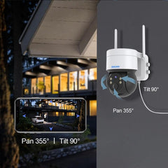 Eco-Friendly Solar-Powered ESCAM QF170 2MP HD WiFi Security Camera with Night Vision and Two-Way Audio