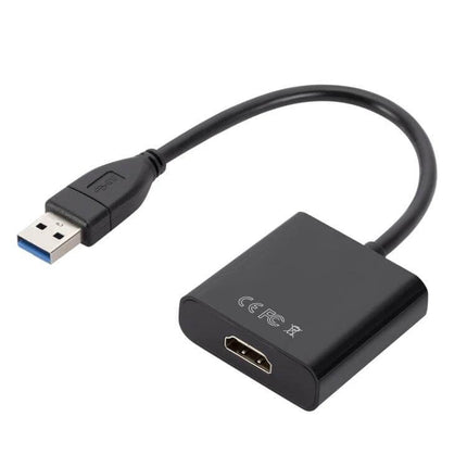 USB 3.0 to HDMI Converter for Laptops and Desktop Displays - black USB 3.0 to HDMI adapter cable for extending or mirroring screens