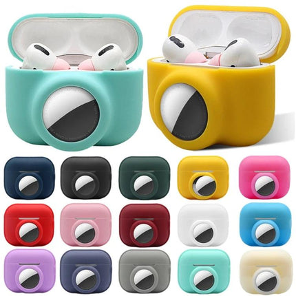 Protective Cover for AirPods and AirTag During Daily Outings - silicone sweatproof washable case in multiple colors