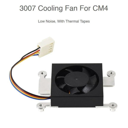 Waveshare Cooling Fan for Raspberry Pi Compute Module 4 Protection - low-profile CM4 cooling fan with connector and mounting brackets