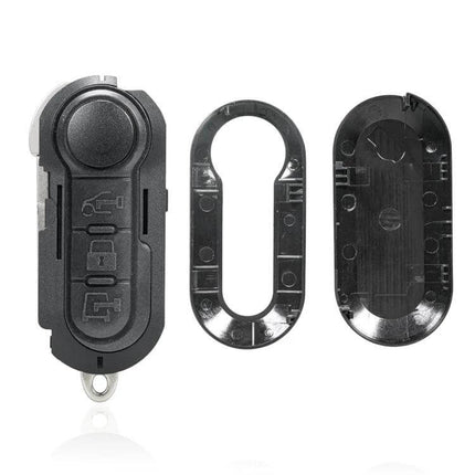 3 Button Car Key Case Shell With Black And White Buttons - replacement durable plastic shell with copper components, tool-free swap, contrasting black and white buttons