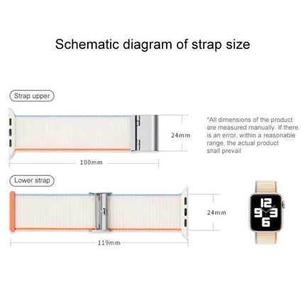 Nylon Watch Band Metal Buckle For Apple Watch 38-49mm
