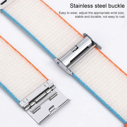 Nylon Watch Band Metal Buckle For Apple Watch 38-49mm
