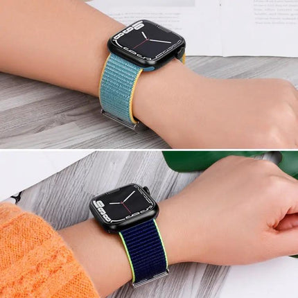 Nylon Watch Band Metal Buckle For Apple Watch 38-49mm