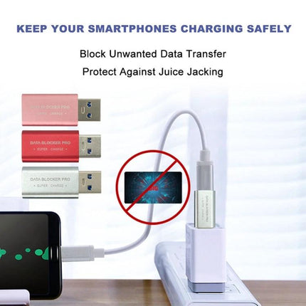 GE07 Data Blocker for Everyday Phone Charging Security - compact USB-C data blocker preventing unauthorized data transfer while charging in public