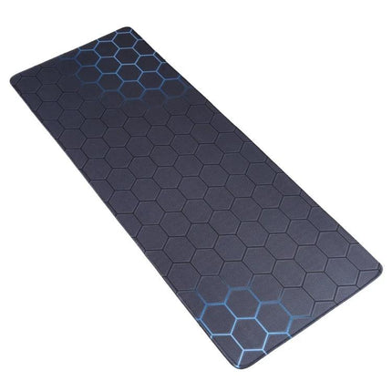 Durable Anti-Slip Cloth Surface Mouse Pad for Gaming and Office Use, 70 x 30 cm - large hex pattern cloth top with rubber base for precise tracking and stability