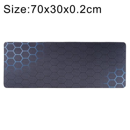 Durable Anti-Slip Cloth Surface Mouse Pad for Gaming and Office Use, 70 x 30 cm - hex pattern large mouse pad with cloth top and rubber base for precise tracking