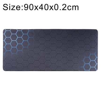 Large Anti-Slip Rubber Cloth Mouse Pad for Gaming Use - 90x40x0.2cm large hex-patterned black gaming mouse pad with rubber non-slip base