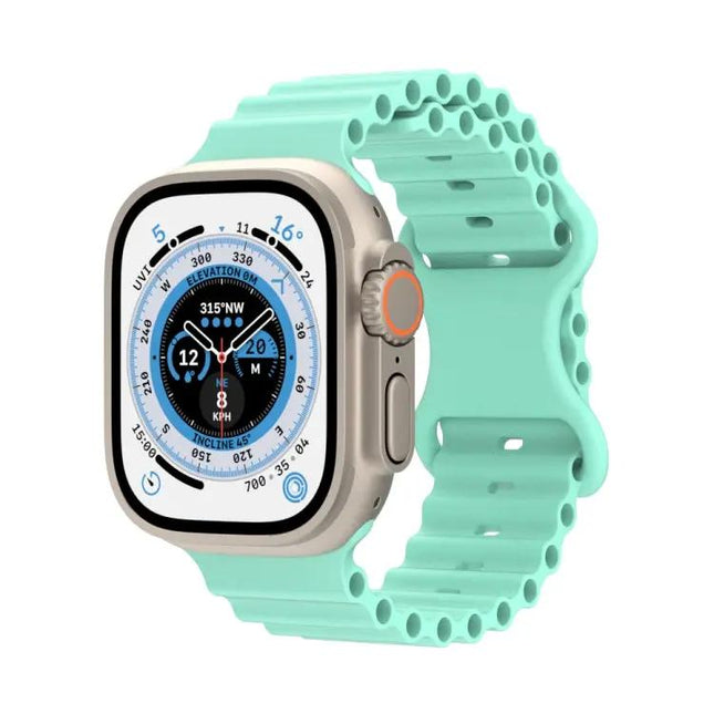 Ocean Style Silicone Apple Watch Band Fits 49/45/44/42mm | Syndmart
