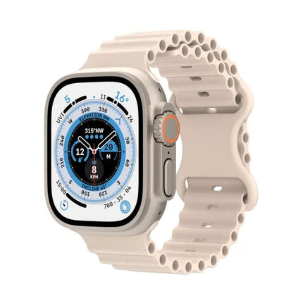 Ocean Style Silicone Apple Watch Band Fits 49/45/44/42mm