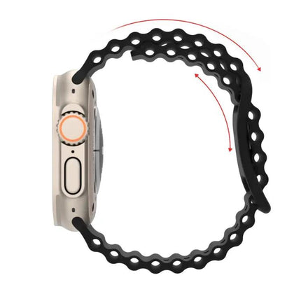 Ocean Style Silicone Apple Watch Band Fits 49/45/44/42mm