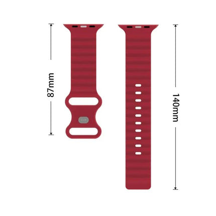 Ocean Style Silicone Apple Watch Band Fits 49/45/44/42mm