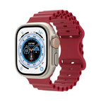 For Apple Watch Series 8&7 41mm / SE 2&6&SE&5&4 40mm / 3&2&1 38mm / Wine Red