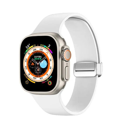 Folding Buckle Silicone Apple Watch Band 38 to 49mm