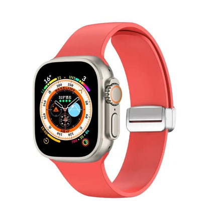 Folding Buckle Silicone Apple Watch Band 38 to 49mm