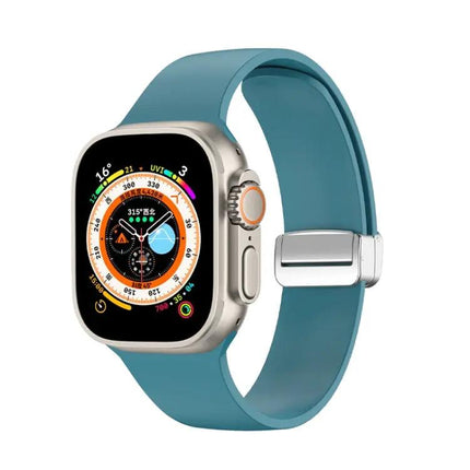 Folding Buckle Silicone Apple Watch Band 38 to 49mm