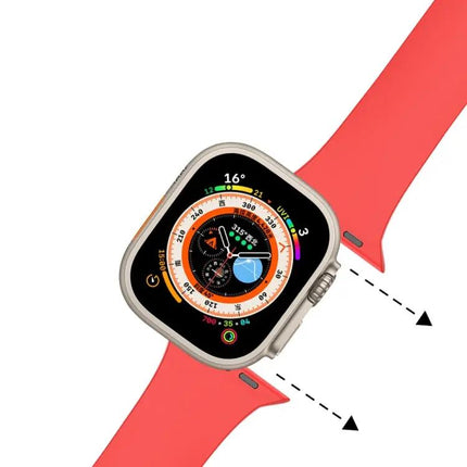 Folding Buckle Silicone Apple Watch Band 38 to 49mm