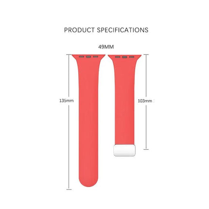 Folding Buckle Silicone Apple Watch Band 38 to 49mm