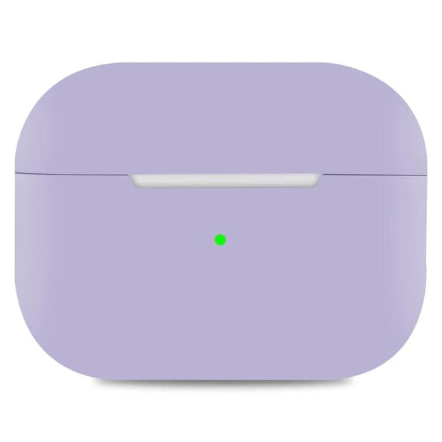 Silicone Case Protects AirPods During Daily Outings - lavender lightweight protective silicone AirPods case against dust and scratches