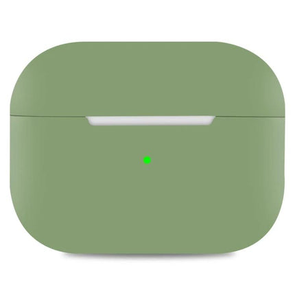 Silicone Case Protects AirPods During Daily Outings - lightweight green silicone AirPods case shields against dust and scratches