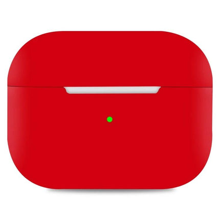 Silicone Case Protects AirPods During Daily Outings — red lightweight silicone AirPods case with front LED cutout, slim protective cover