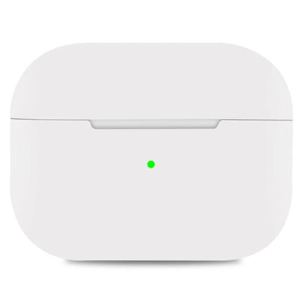Silicone Case Protects AirPods During Daily Outings - slim white silicone cover for AirPods with front LED access, lightweight everyday protection