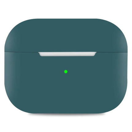 Silicone Case Protects AirPods During Daily Outings — teal lightweight silicone protective case for AirPods with LED indicator