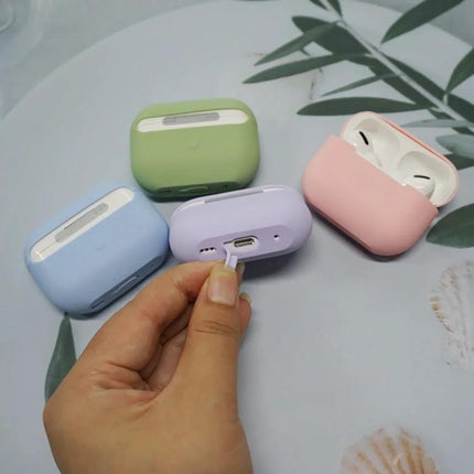 Silicone Case Protects AirPods During Daily Outings — lightweight pastel silicone protective case with easy charging access