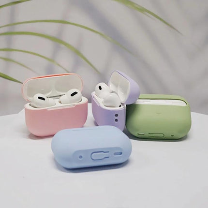 Silicone Case Protects AirPods During Daily Outings - pastel silicone protective cases for AirPods, lightweight dust and scratch protection