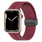 For Apple Watch Ultra 49mm / Series 8&7 45mm / SE 2&6&SE&5&4 44mm / Wine Red