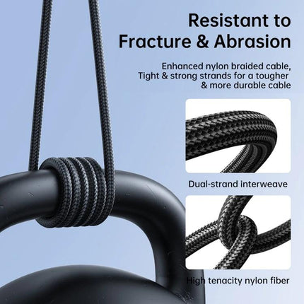 Joyroom Cable for Everyday Phone Charging at Home and Travel - durable nylon braided cable resistant to fracture and abrasion, dual-strand interweave