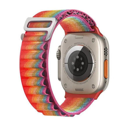 Nylon Watch Band Silver Buckle For Apple Watch 38-49mm | Syndmart
