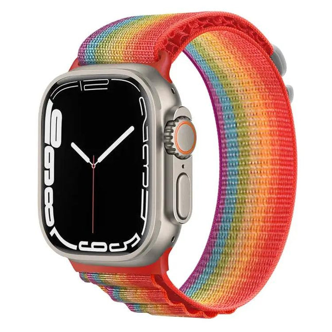 Nylon Watch Band Silver Buckle For Apple Watch 38-49mm | Syndmart