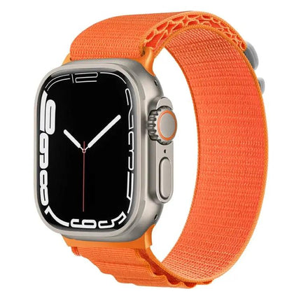 Nylon Watch Band Silver Buckle For Apple Watch 38-49mm