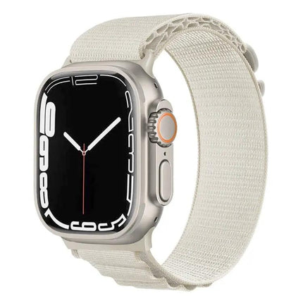 Nylon Watch Band Silver Buckle For Apple Watch 38-49mm | Syndmart
