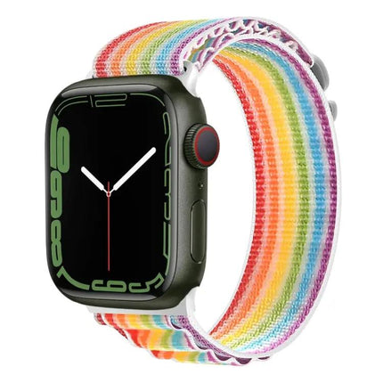 Nylon Watch Band Silver Buckle For Apple Watch 38-49mm | Syndmart