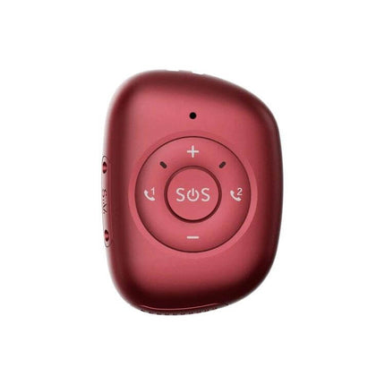 Waterproof GPS Tracker for Seniors with Emergency SOS Button - red waterproof GPS pendant with SOS button
