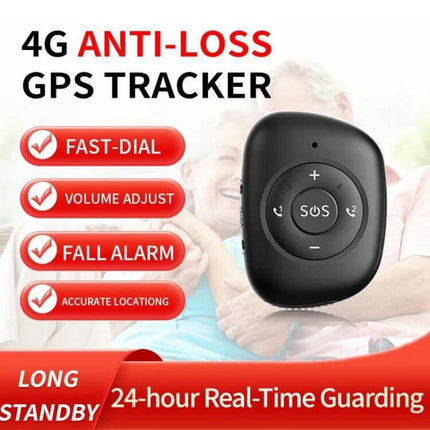 Waterproof GPS Tracker for Seniors with Emergency SOS Button — 4G anti-loss device with fall alarm, fast-dial, volume adjust and 24-hour real-time guarding