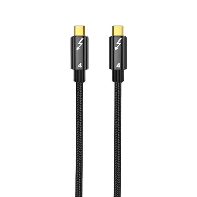 Type-C Cable for Everyday Device Charging and Connections - braided 100W (20V/5A) USB-C to USB-C fast charging and data cable, black