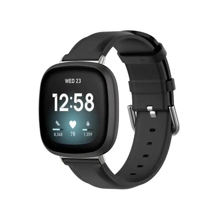 Genuine Leather Watch Band For Fitbit Versa 3 Sense 23mm
