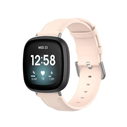 Genuine Leather Watch Band For Fitbit Versa 3 Sense 23mm
