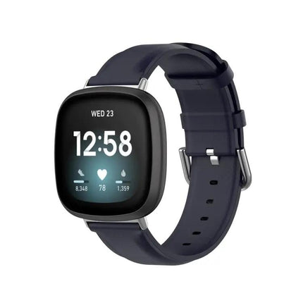 Genuine Leather Watch Band For Fitbit Versa 3 Sense 23mm