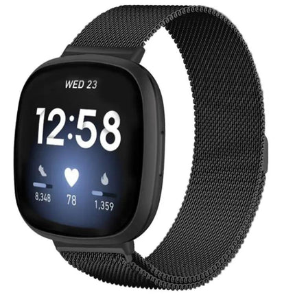 20mm Milanese Mesh Magnetic Watch Band for Fitbit Versa 3/4