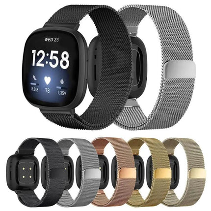 20mm Milanese Mesh Magnetic Watch Band for Fitbit Versa 3/4
