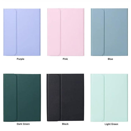 Leather Case with Bluetooth Keyboard for iPad 10th Generation 10.9-Inch in six color options (Purple, Pink, Blue, Dark Green, Black, Light Green)